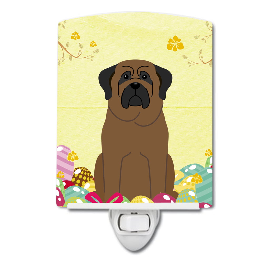 BB6084CNL Easter Eggs Bullmastiff Ceramic Night Light