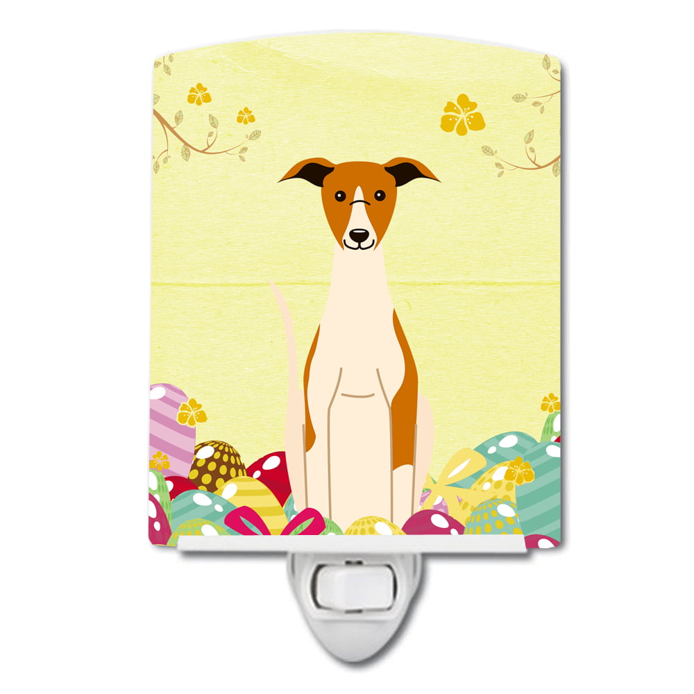 BB6099CNL Easter Eggs Whippet Ceramic Night Light