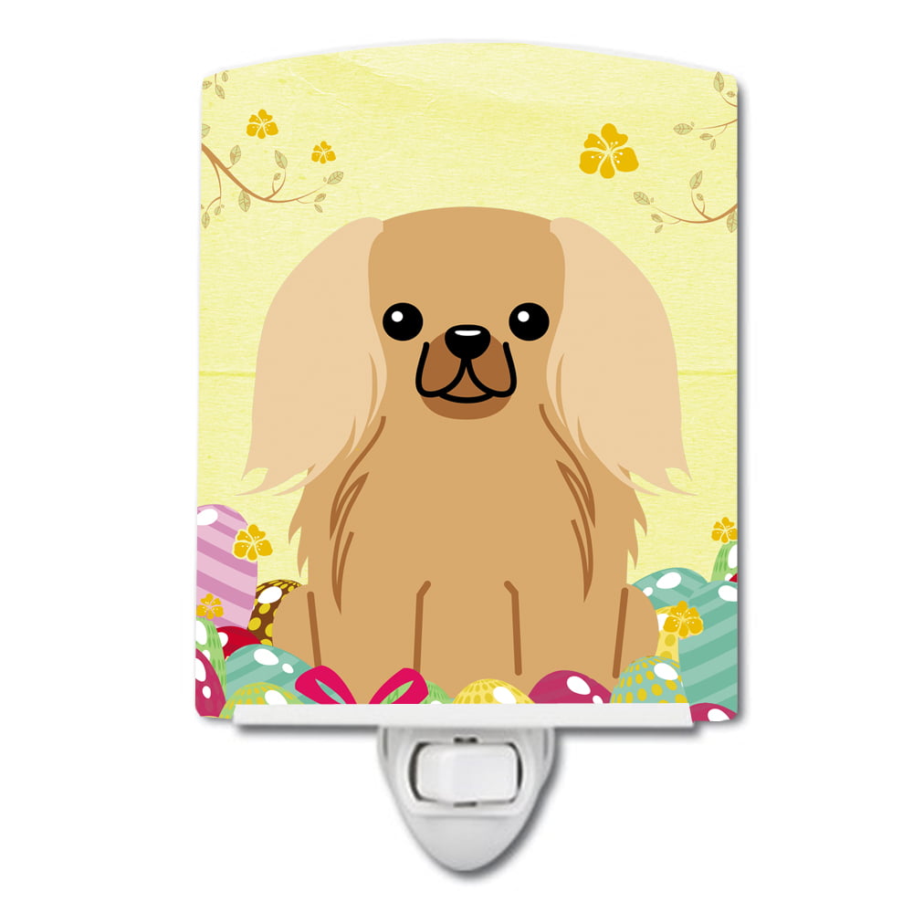 BB6104CNL Easter Eggs Pekingnese Fawn Sable Ceramic Night Light