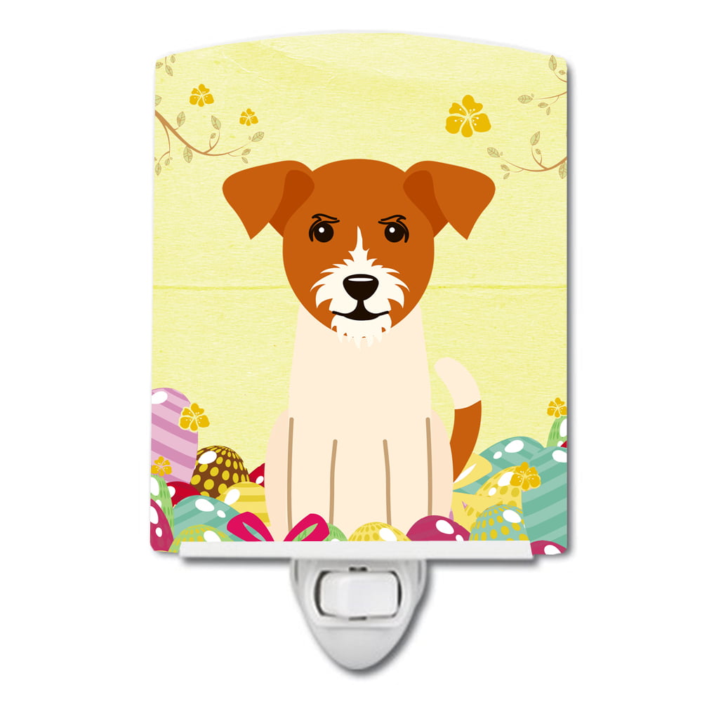 BB6108CNL Easter Eggs Jack Russell Terrier Ceramic Night Light