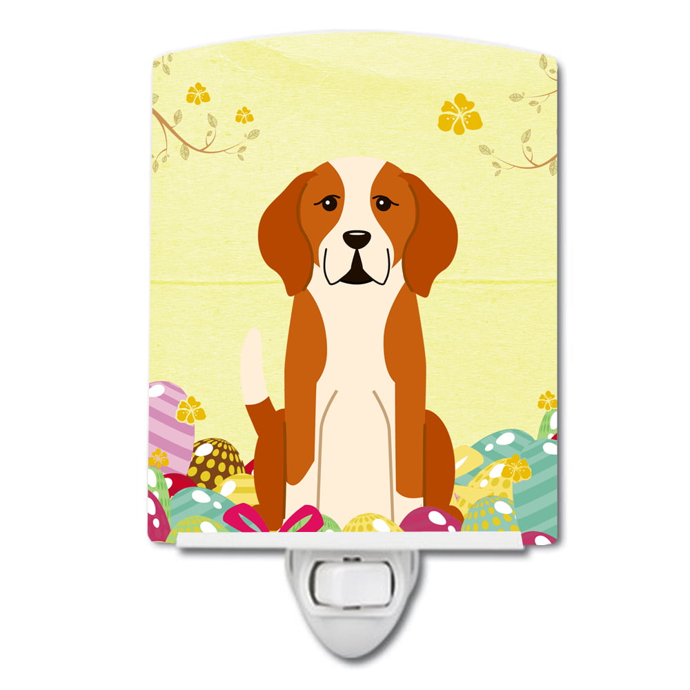 BB6110CNL Easter Eggs English Foxhound Ceramic Night Light