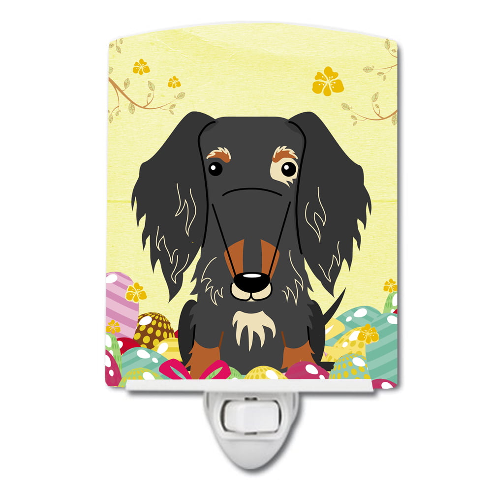 Easter Eggs Wire Haired Dachshund Dapple Ceramic Night Light