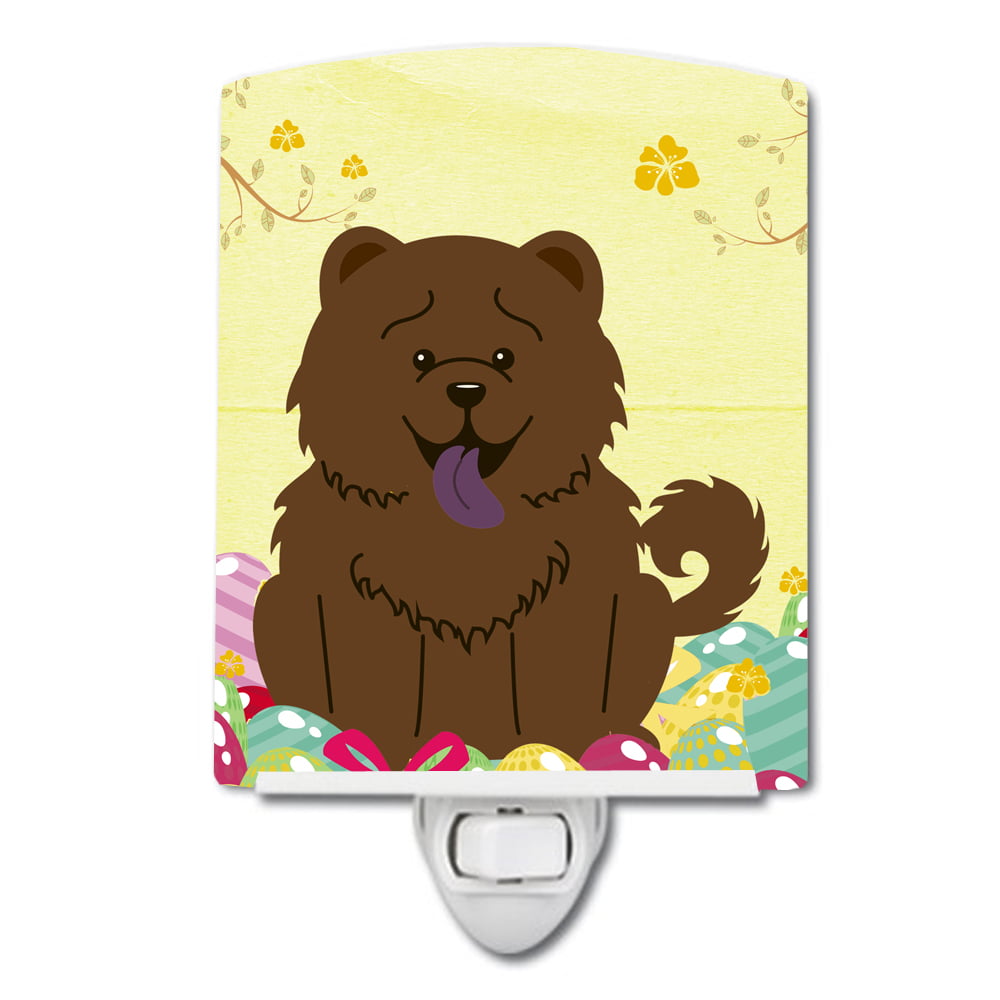 BB6141CNL Easter Eggs Chow Chow Chocolate Ceramic Night Light