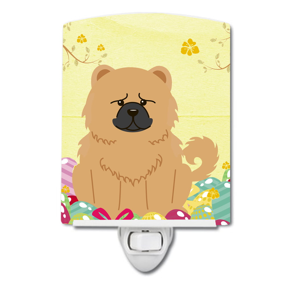 BB6144CNL Easter Eggs Chow Chow Cream Ceramic Night Light