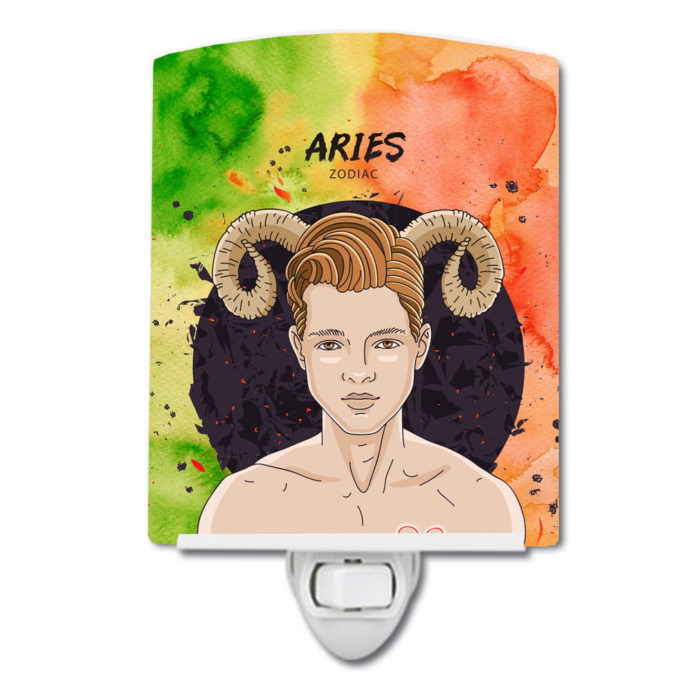 Aries Zodiac Sign Ceramic Night Light