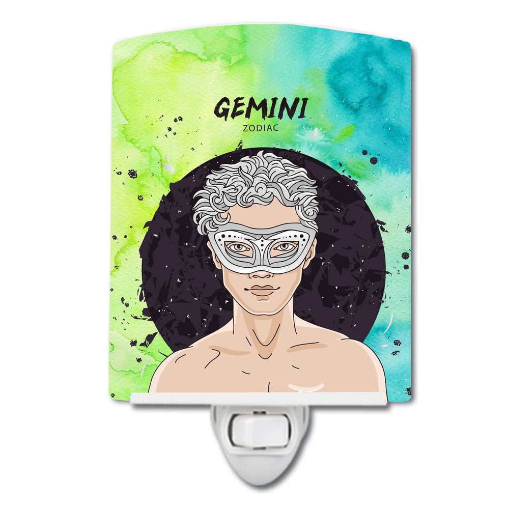 Gemini Zodiac Sign Ceramic Night Light