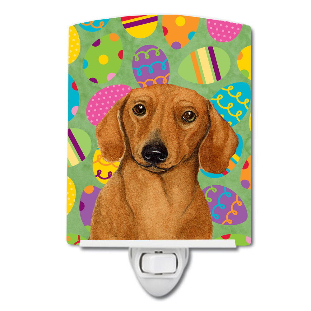 Dachshund Easter Eggtravaganza Ceramic Night Light