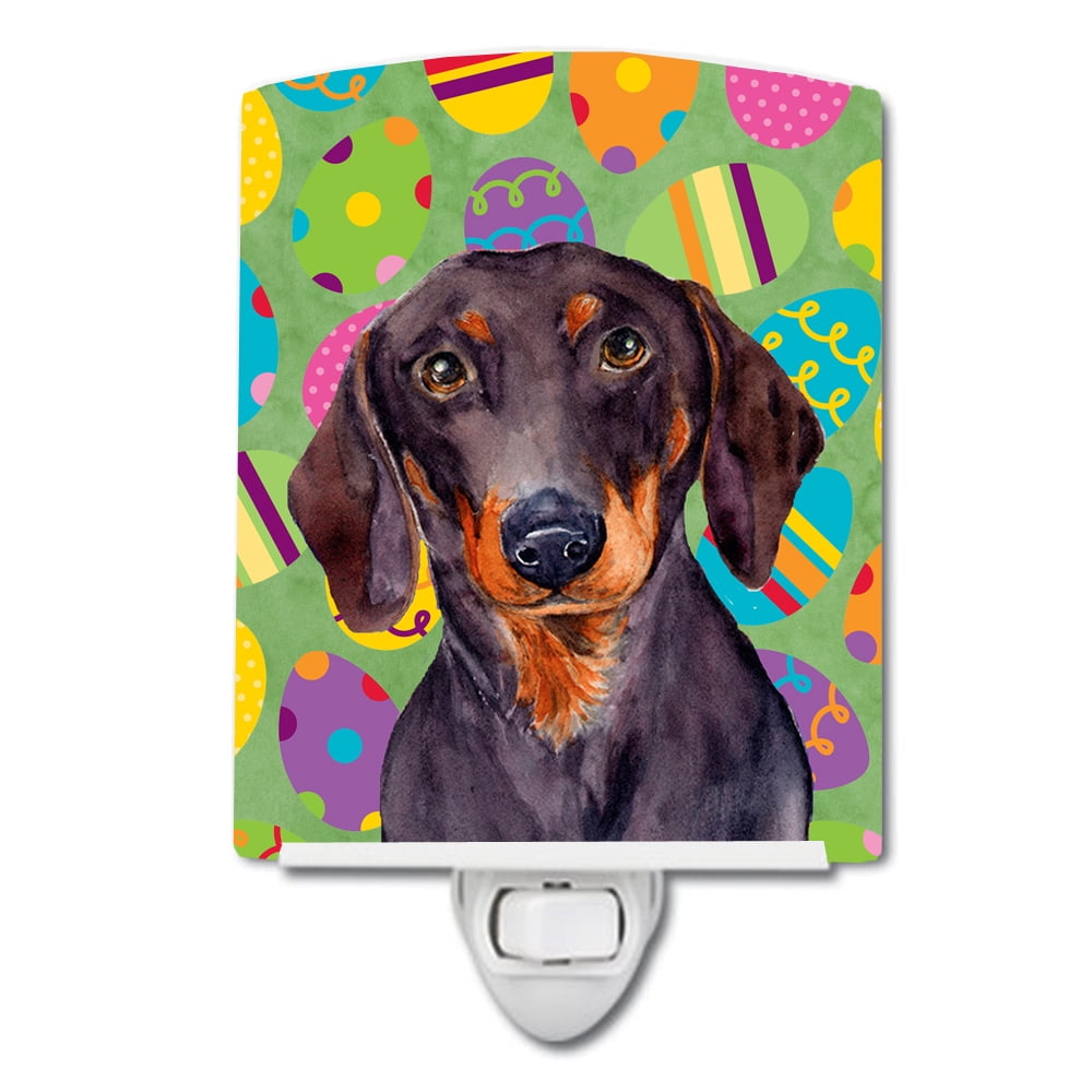 Dachshund Easter Eggtravaganza Ceramic Night Light