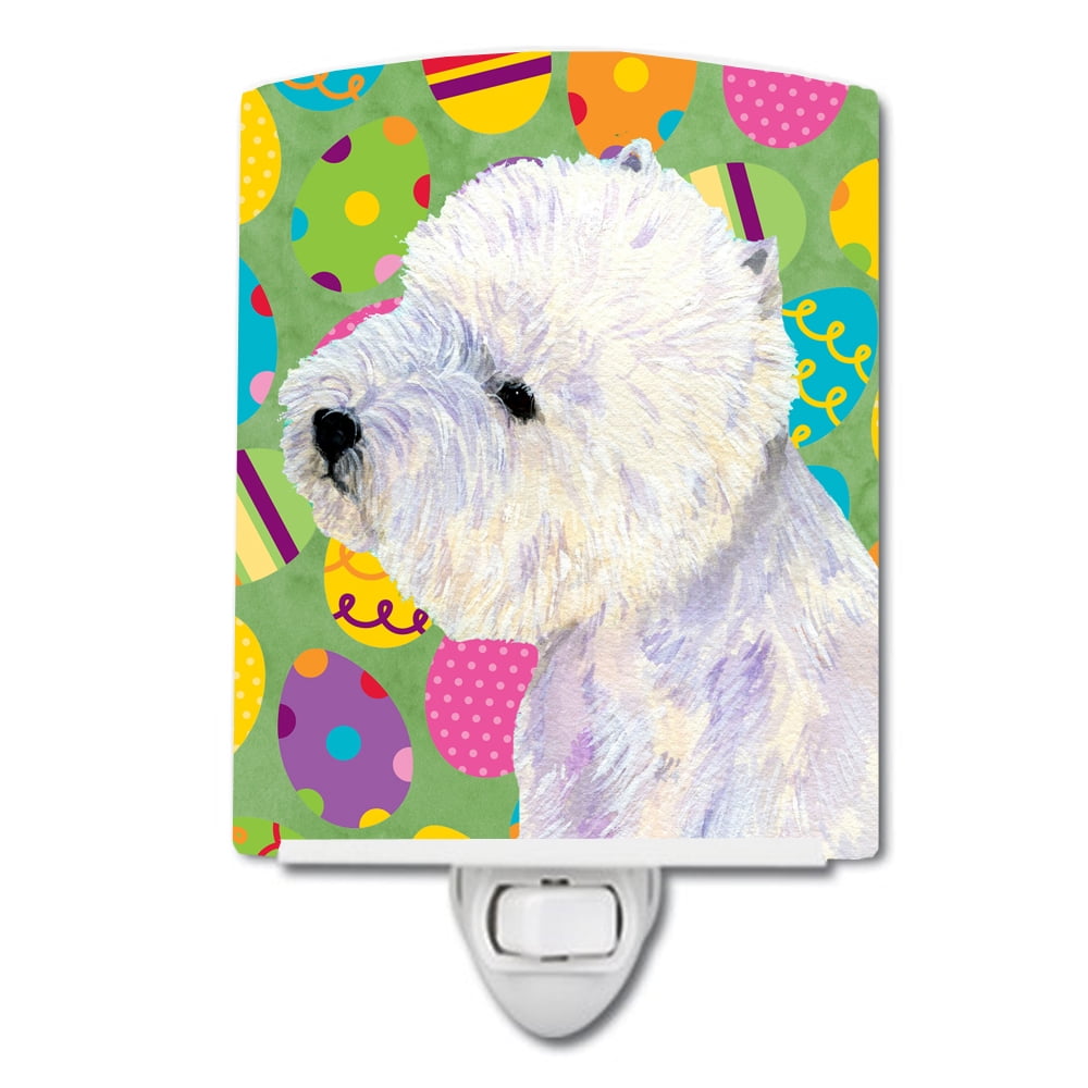 Westie Easter Eggtravaganza Ceramic Night Light