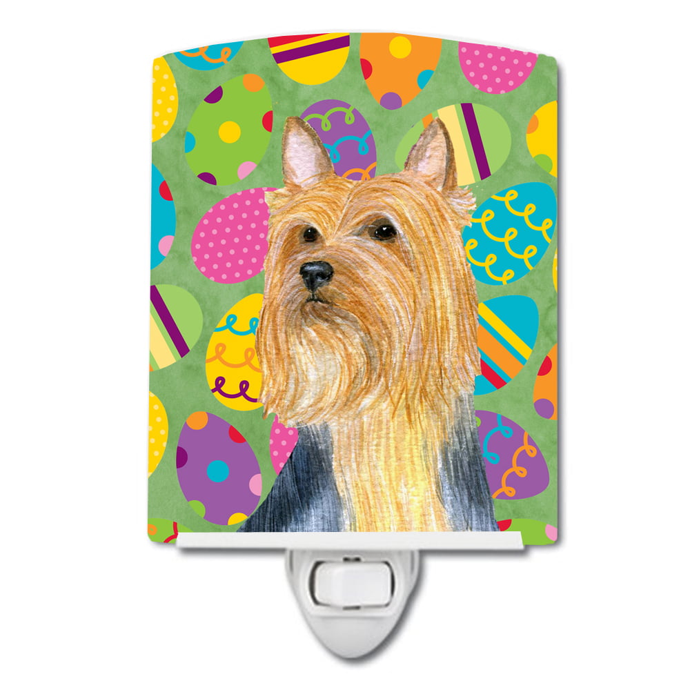 Silky Terrier Easter Eggtravaganza Ceramic Night Light
