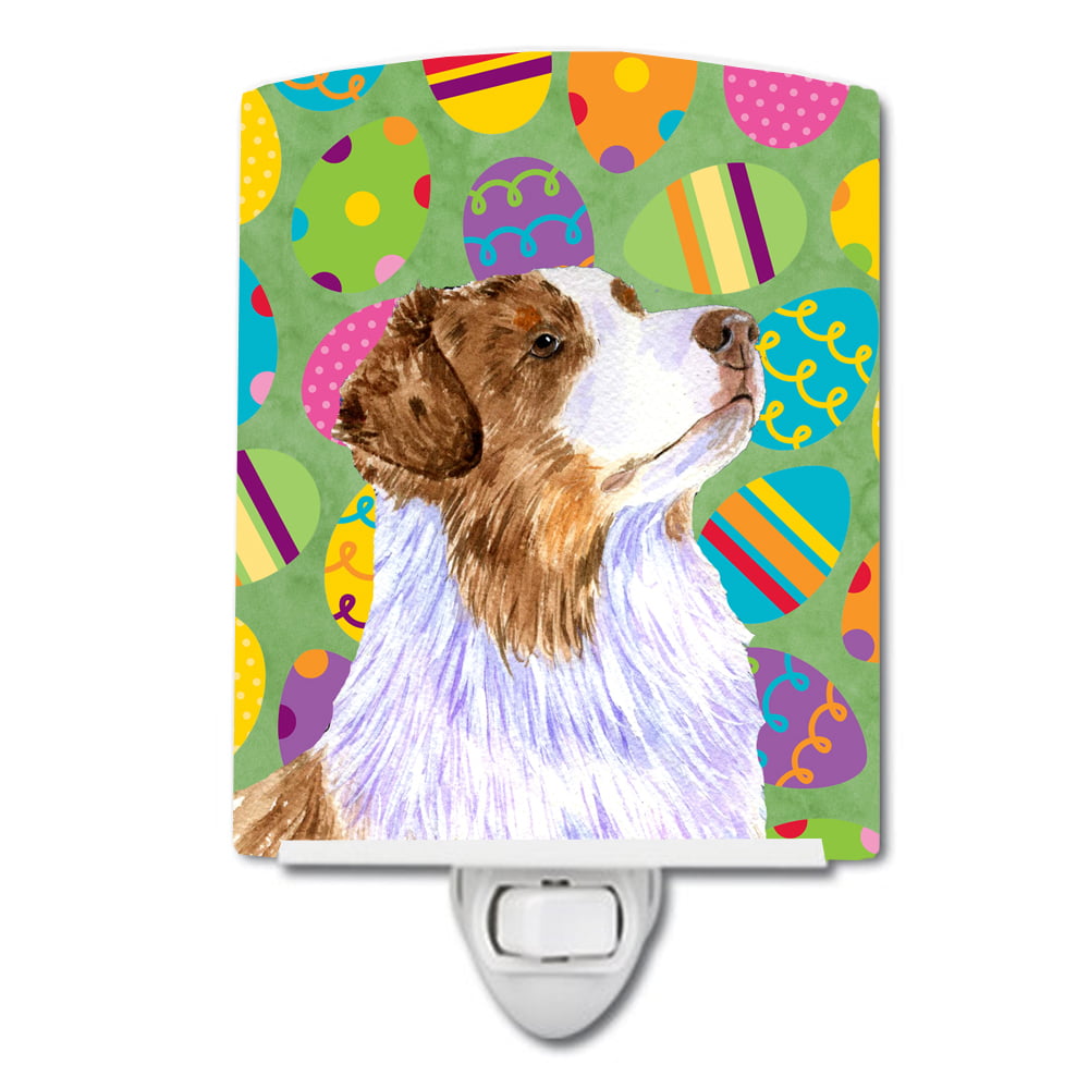 Australian Shepherd Easter Eggtravaganza Ceramic Night Light