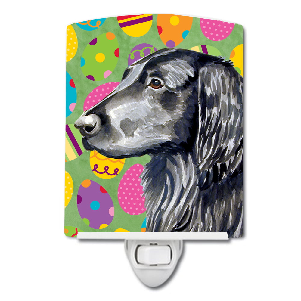 LH9411CNL Flat Coated Retriever Easter Eggtravaganza Ceramic Night Light