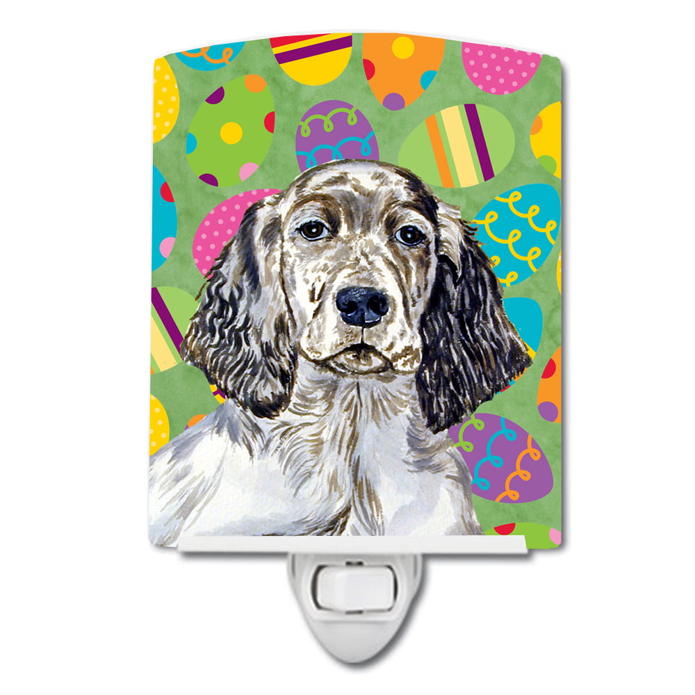 English Setter Easter Eggtravaganza Ceramic Night Light