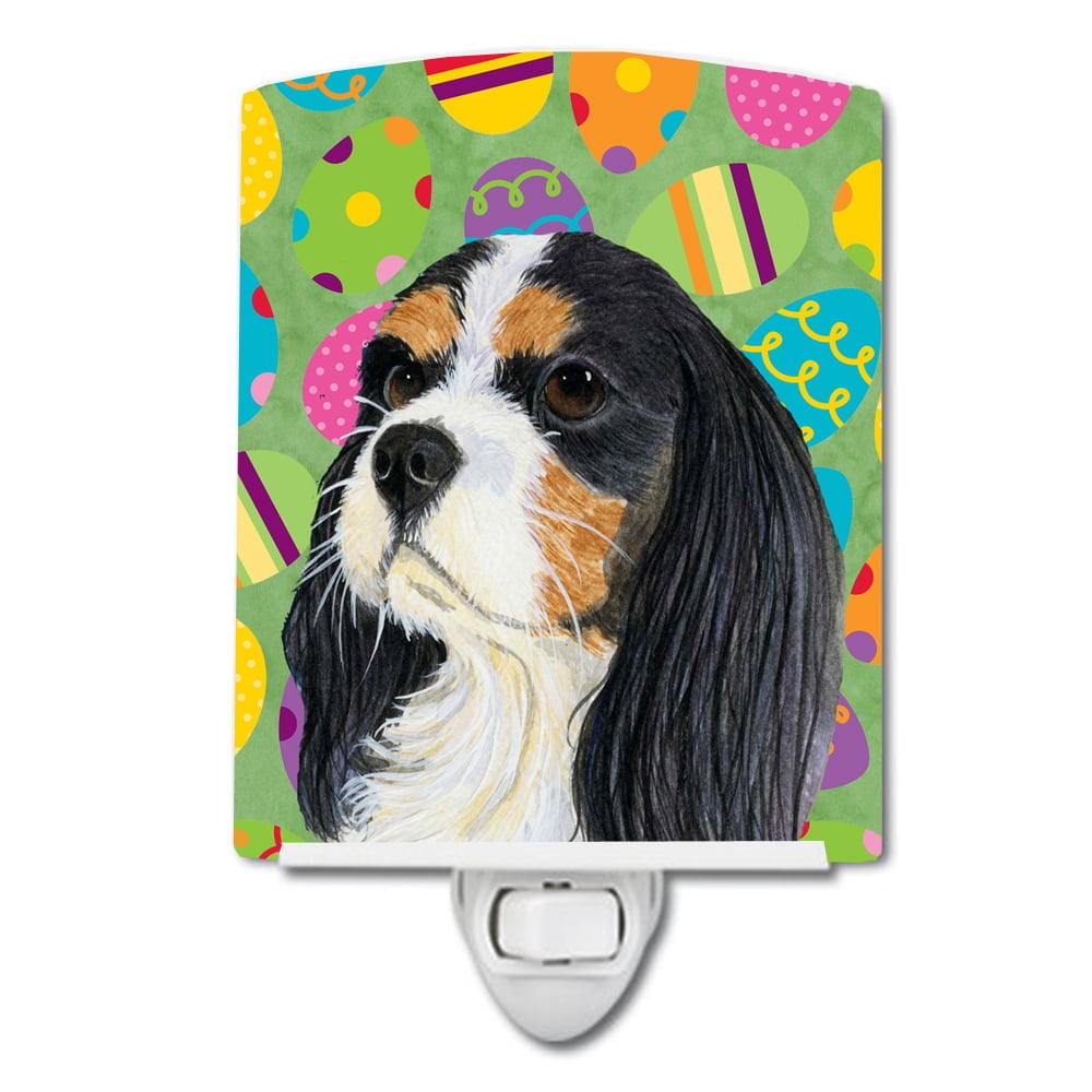 LH9414CNL Cavalier Spaniel Easter Eggtravaganza Ceramic Night Light