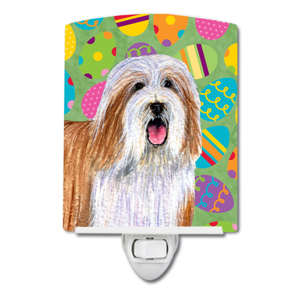 LH9420CNL Bearded Collie Easter Eggtravaganza Ceramic Night Light