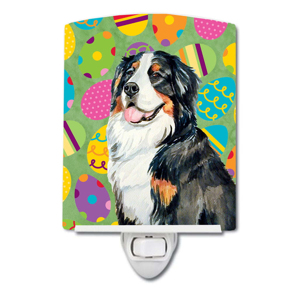 Bernese Mountain Dog Easter Eggtravaganza Ceramic Night Light