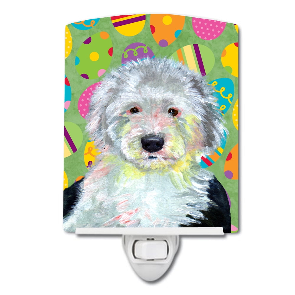 LH9441CNL Old English Sheepdog Easter Eggtravaganza Ceramic Night Light