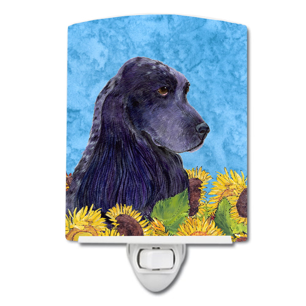 Cocker Spaniel in Summer Flowers Ceramic Night Light