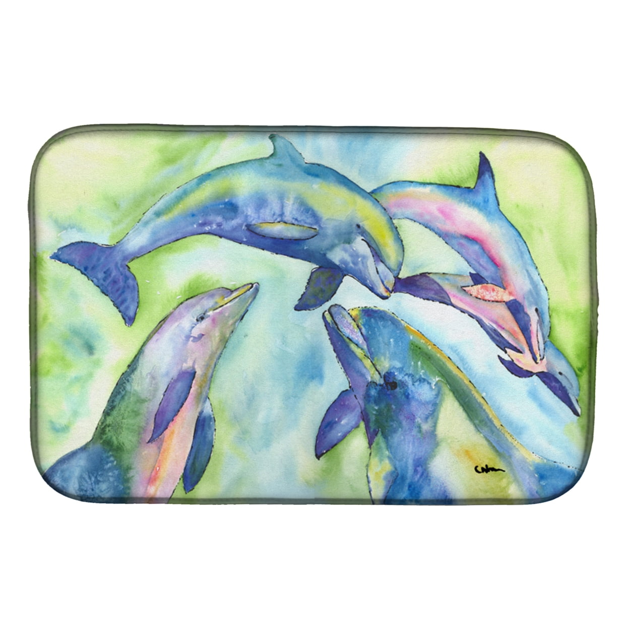 Dolphin Dish Drying Mat