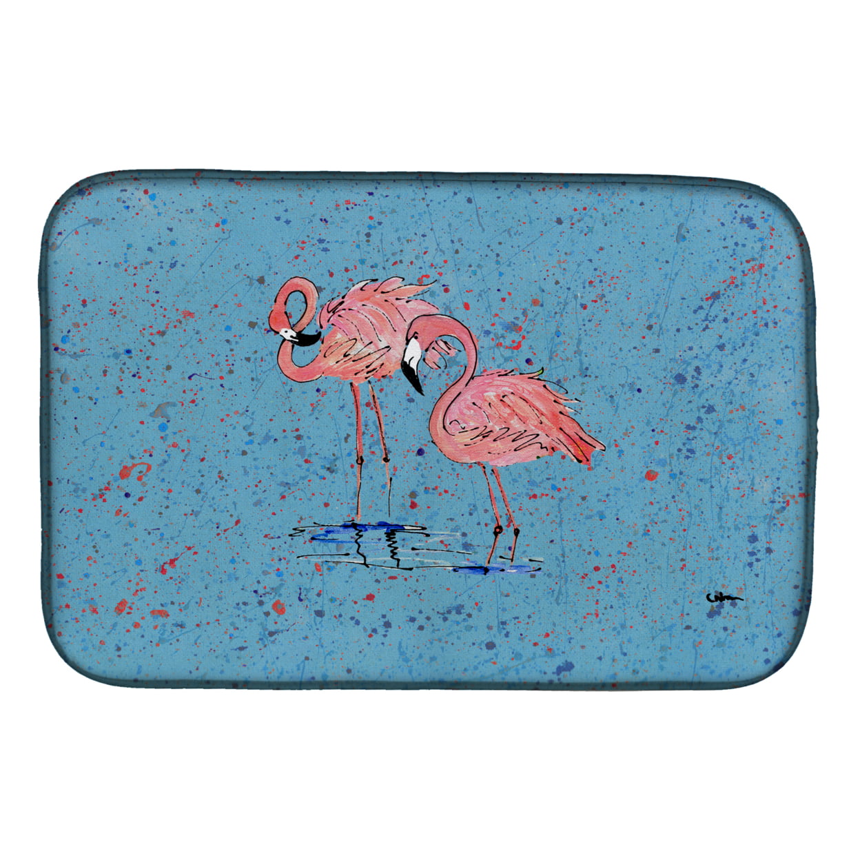 Flamingo Dish Drying Mat