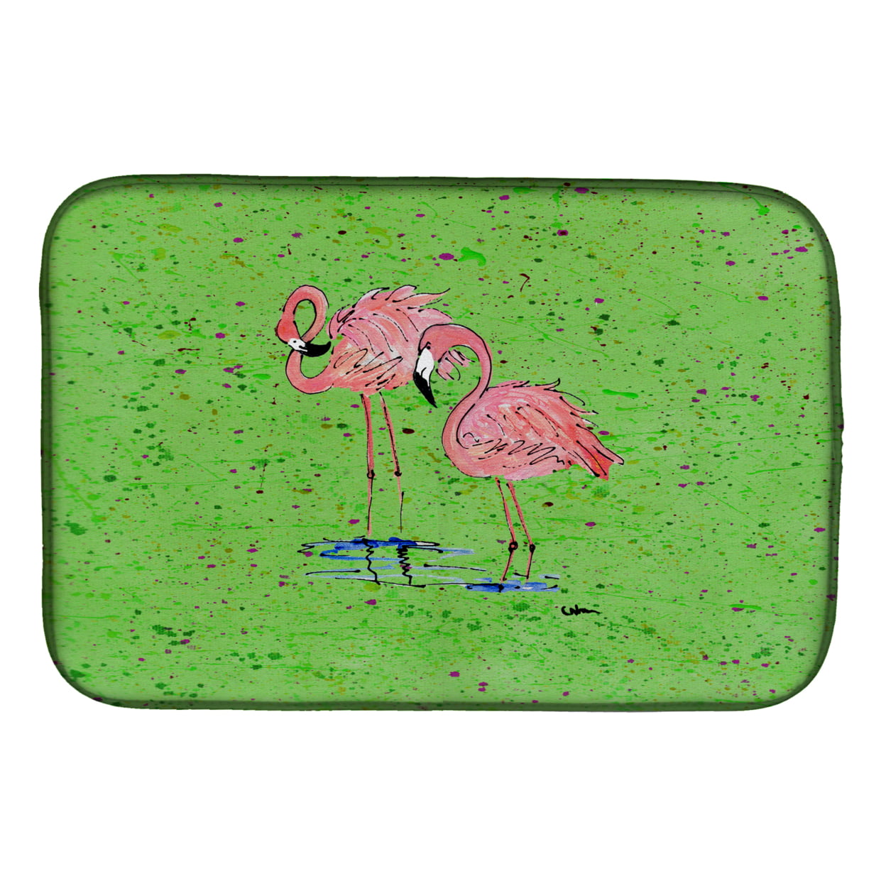 8567DDM Flamingo Dish Drying Mat