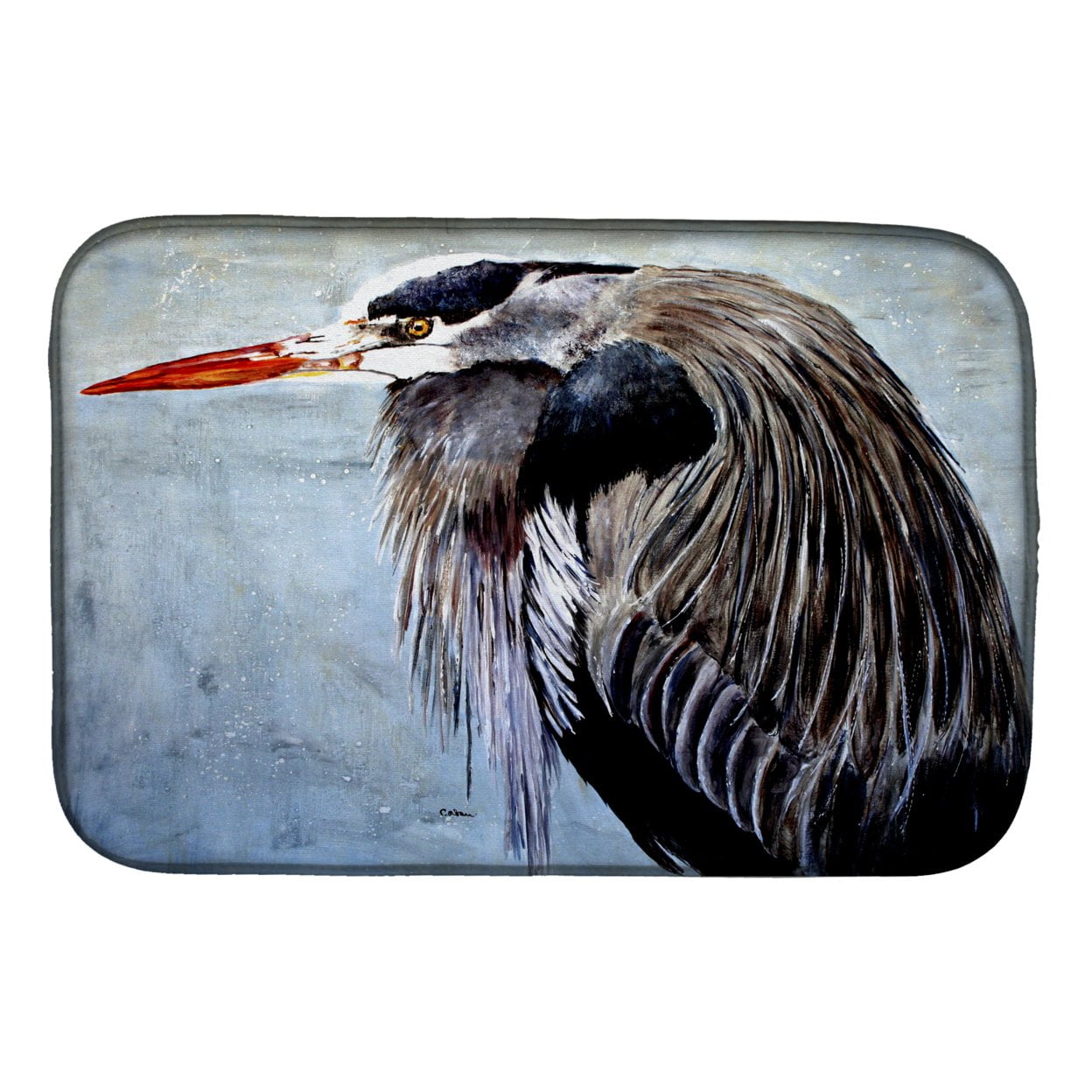 8652DDM Blue Heron Dish Drying Mat