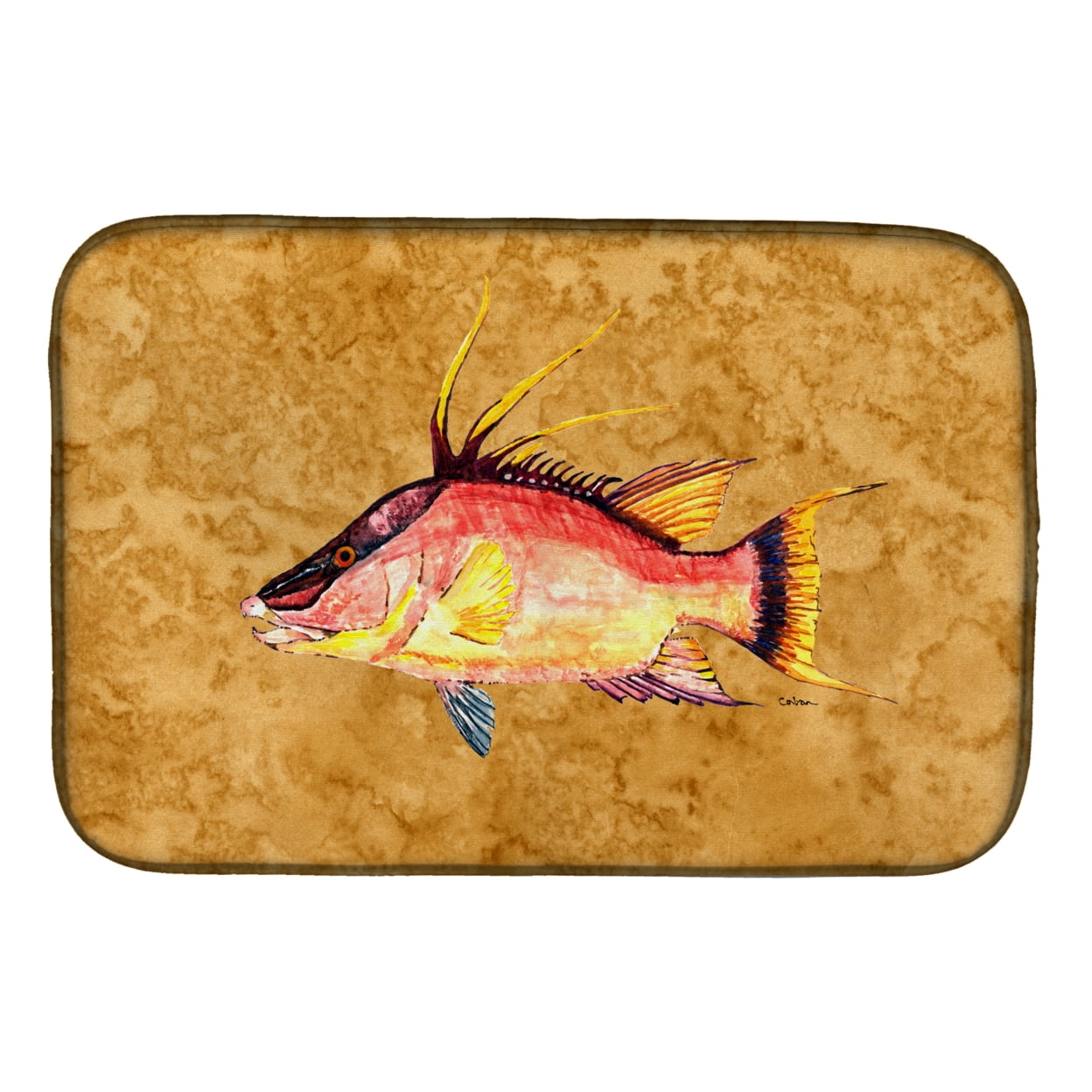 8751DDM Hog Snapper on Gold Dish Drying Mat
