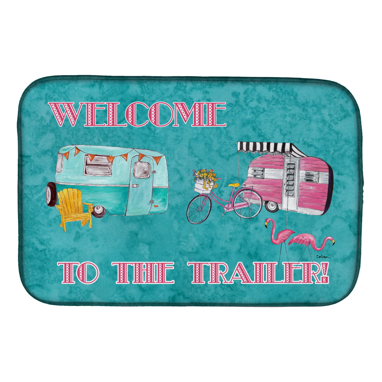 Welcome to the Trailer Dish Drying Mat