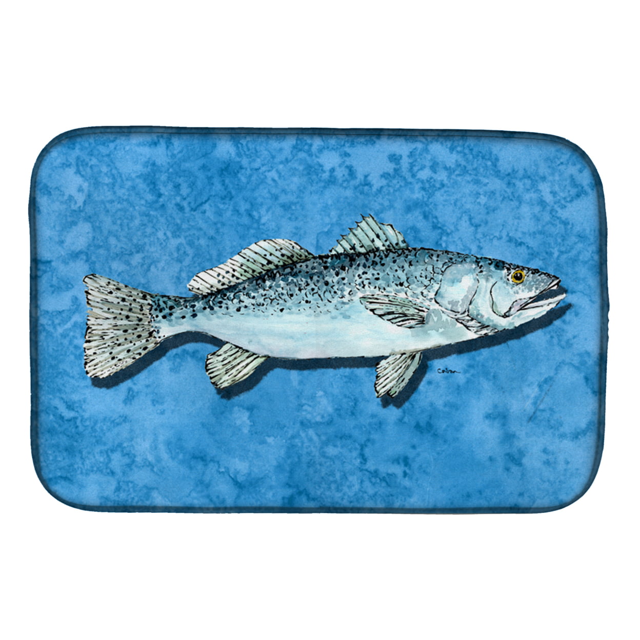 8770DDM Fish - Trout Dish Drying Mat