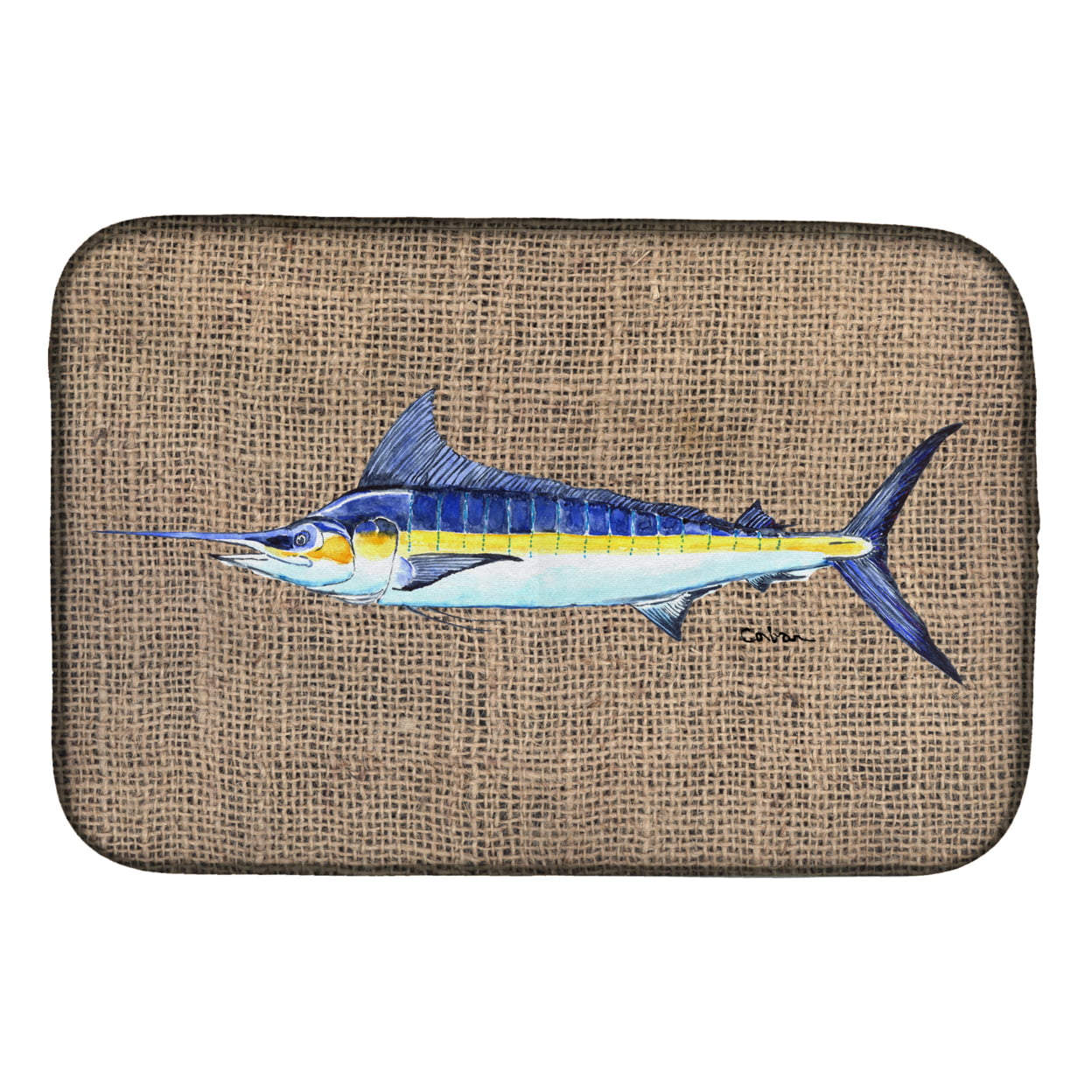 Fish - Marlin Dish Drying Mat