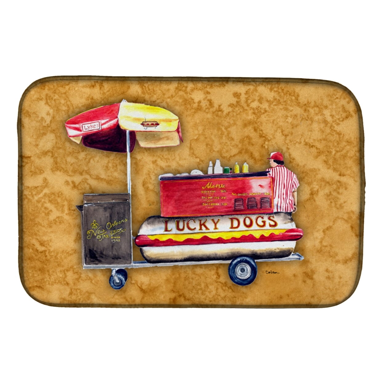 Hot Dog Dish Drying Mat