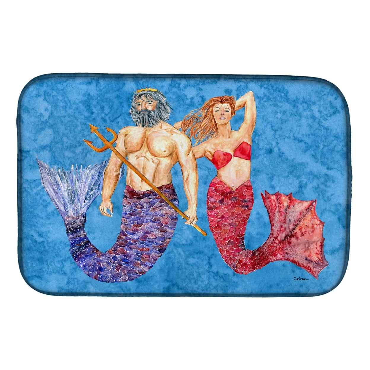Mermaid & Merman Dish Drying Mat
