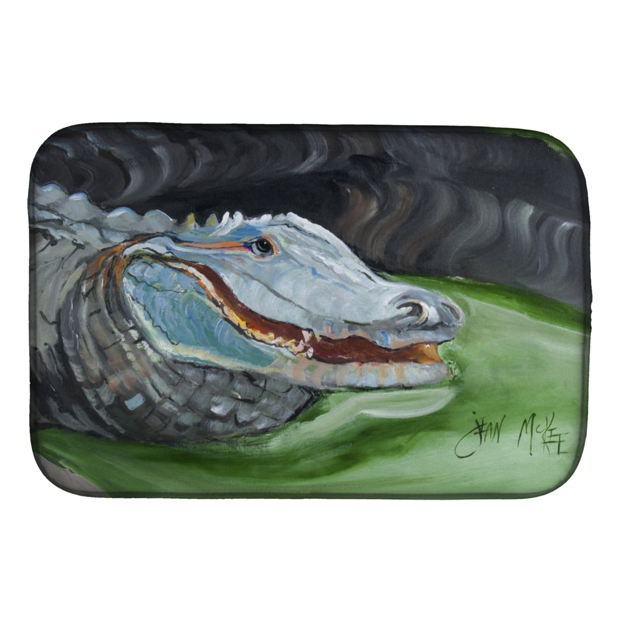 Picture of Carolines Treasures JMK1003DDM Blue Alligator Dish Drying Mat