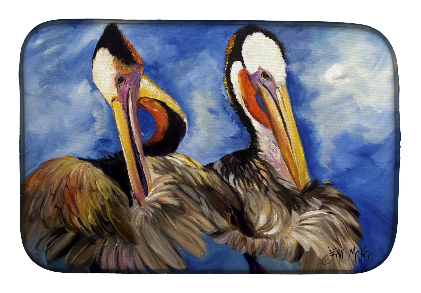 Picture of Carolines Treasures JMK1022DDM Pelican Brothers Dish Drying Mat