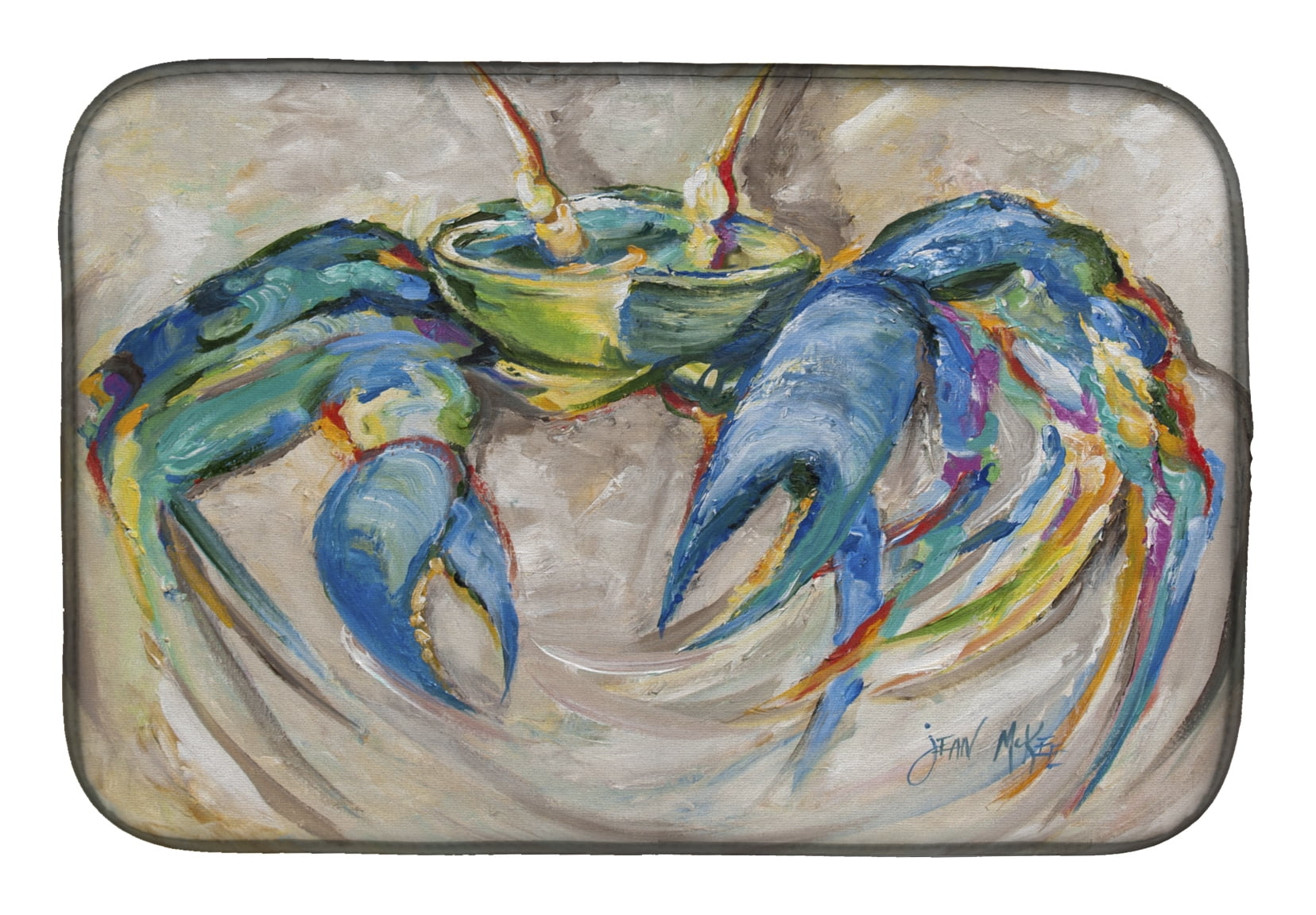 Picture of Carolines Treasures JMK1089DDM Blue Crab Dish Drying Mat