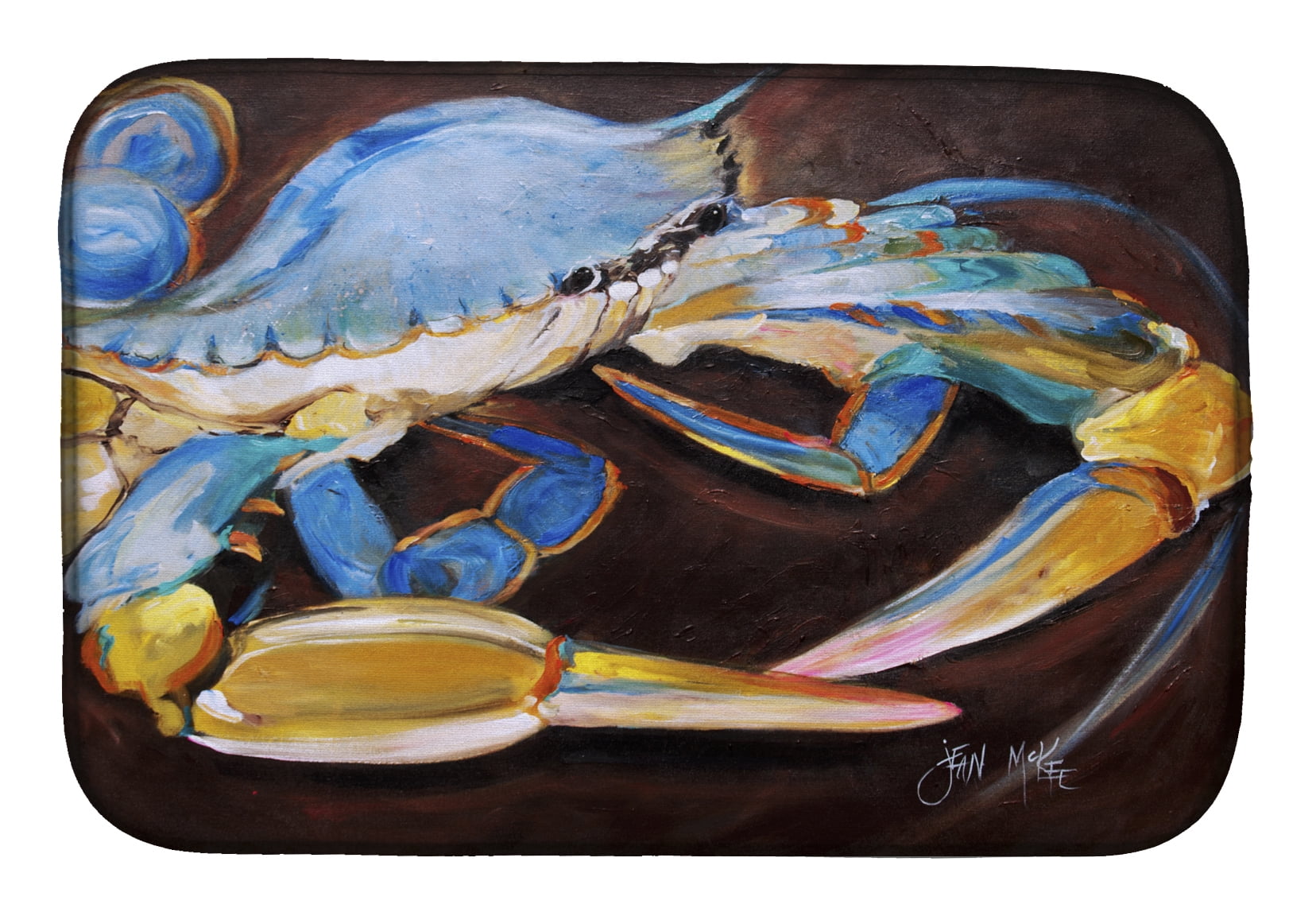 Picture of Carolines Treasures JMK1090DDM Blue Crab Dish Drying Mat