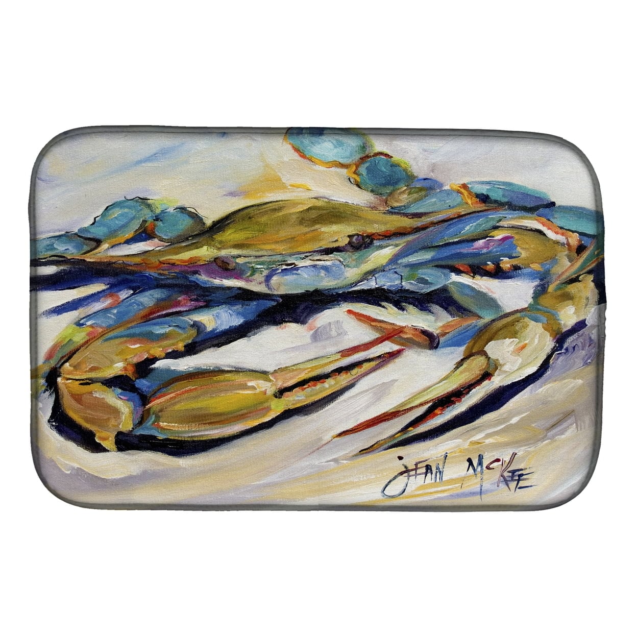 Picture of Carolines Treasures JMK1092DDM Blue Crab Dish Drying Mat