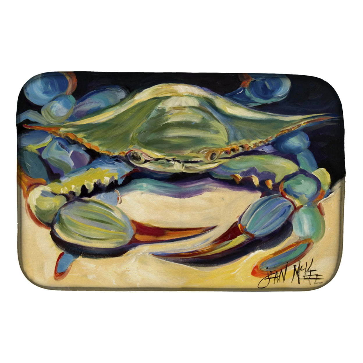 Picture of Carolines Treasures JMK1093DDM Blue Crab Dish Drying Mat
