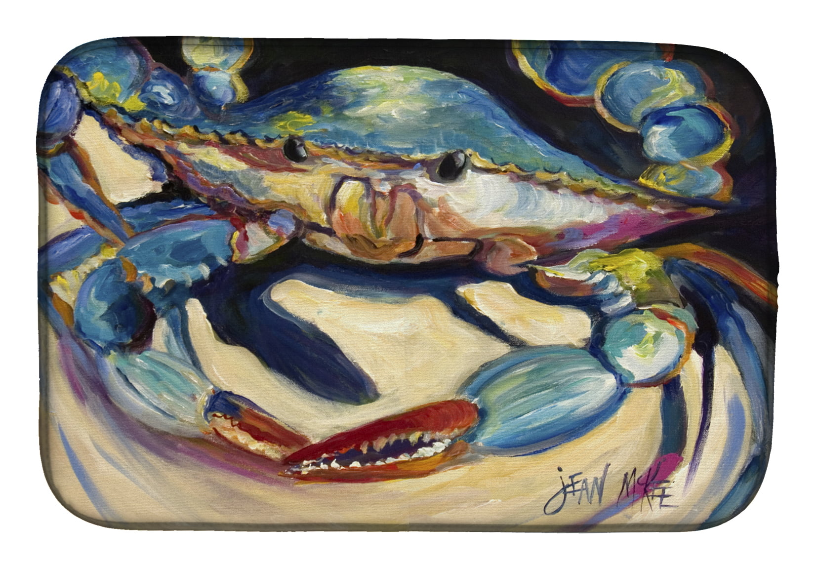 Picture of Carolines Treasures JMK1094DDM Blue Crab Dish Drying Mat