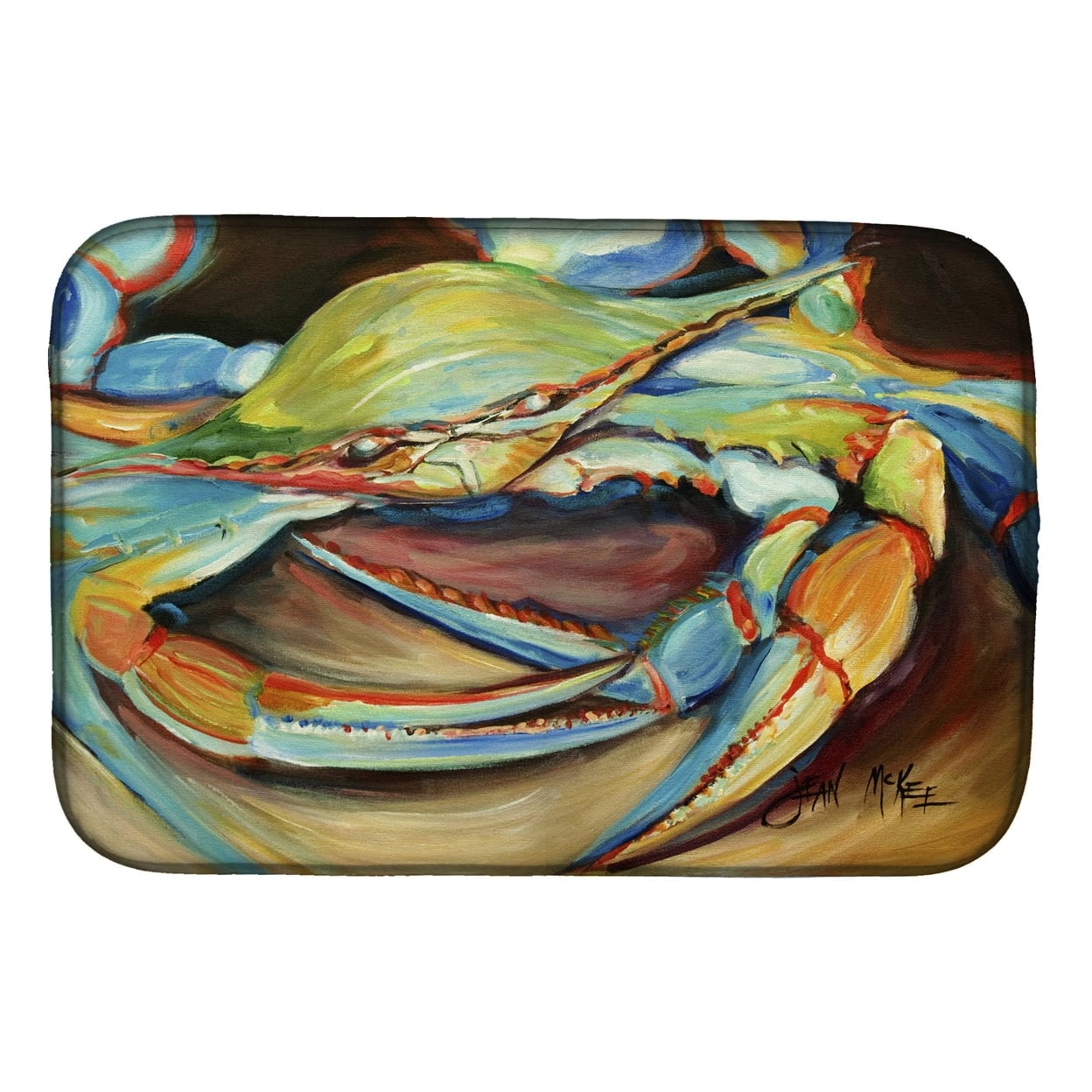 Picture of Carolines Treasures JMK1096DDM Blue Crab Dish Drying Mat