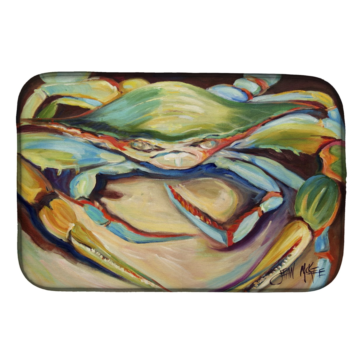 Picture of Carolines Treasures JMK1097DDM Blue Crab Dish Drying Mat