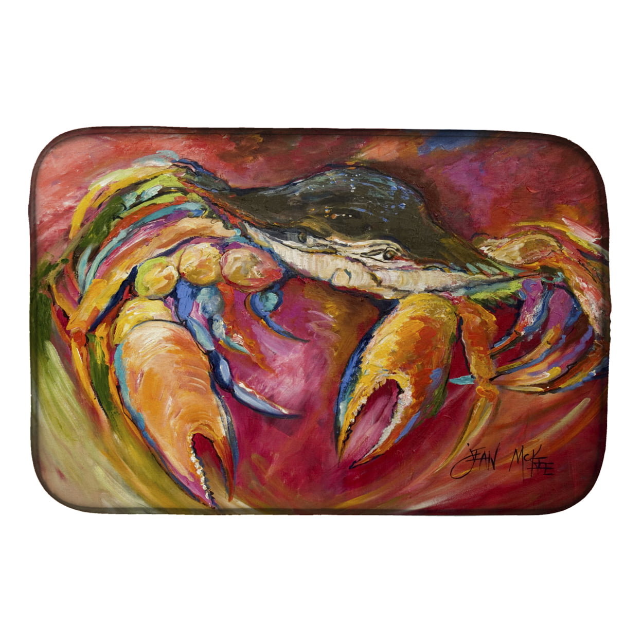 Picture of Carolines Treasures JMK1105DDM Blue Crab Stars Dish Drying Mat