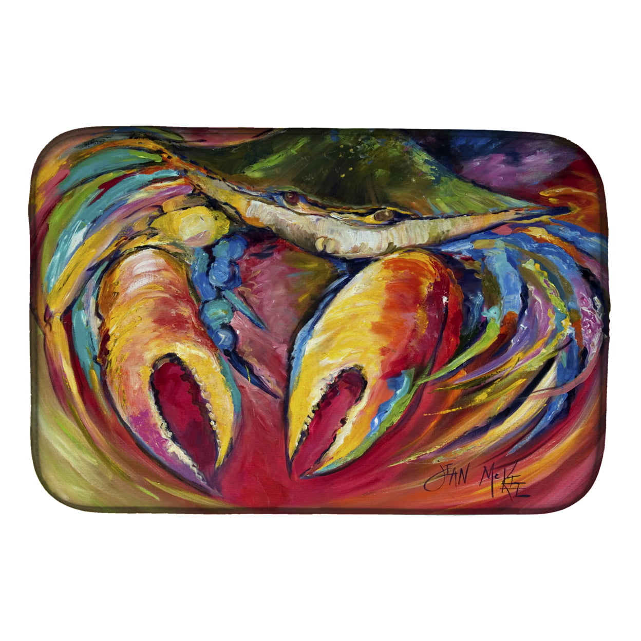 Picture of Carolines Treasures JMK1106DDM Blue Crab Stars Dish Drying Mat