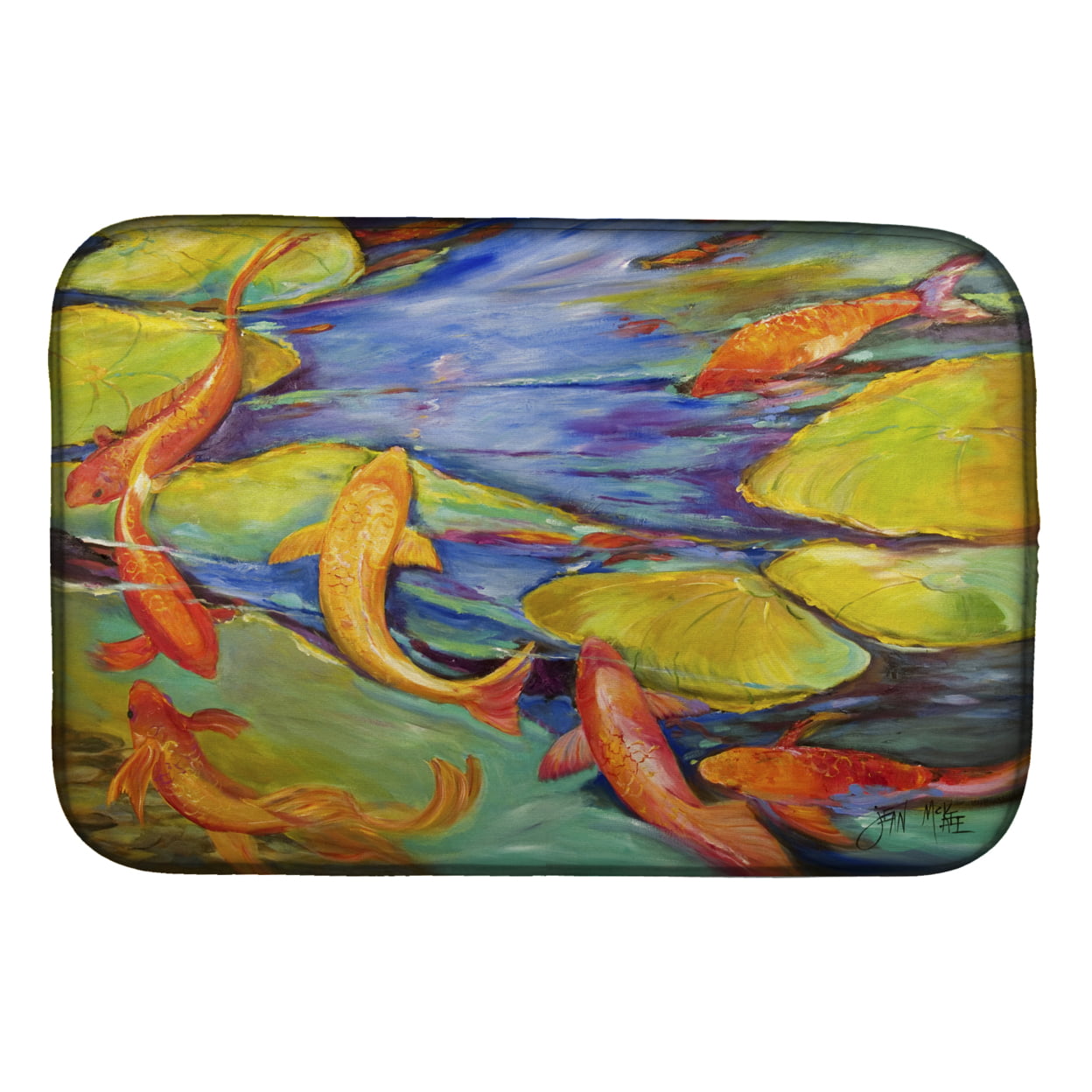 Picture of Carolines Treasures JMK1115DDM Koi Dish Drying Mat