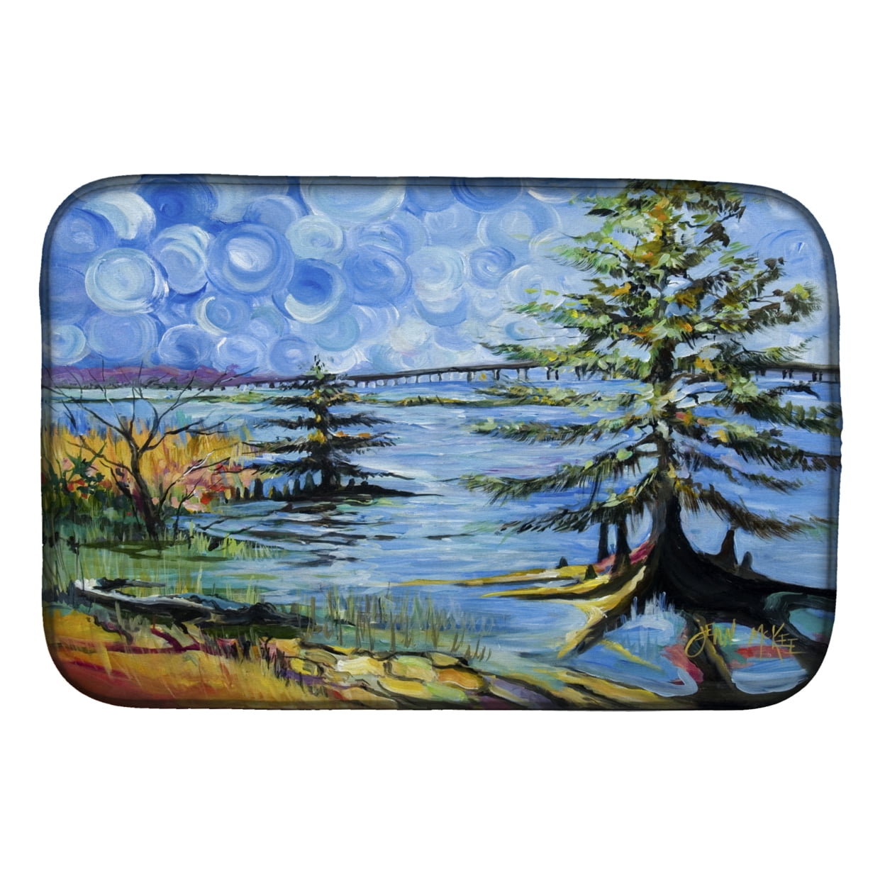 Picture of Carolines Treasures JMK1126DDM Life on the Causeway Dish Drying Mat