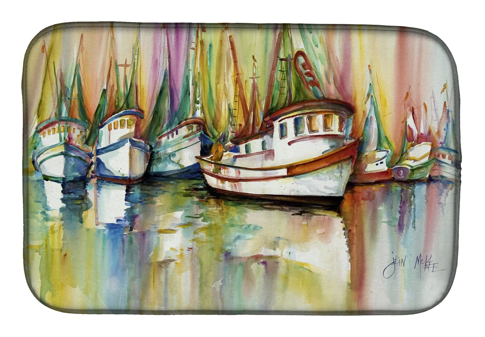Picture of Carolines Treasures JMK1074DDM Shrimp Fleet Dish Drying Mat