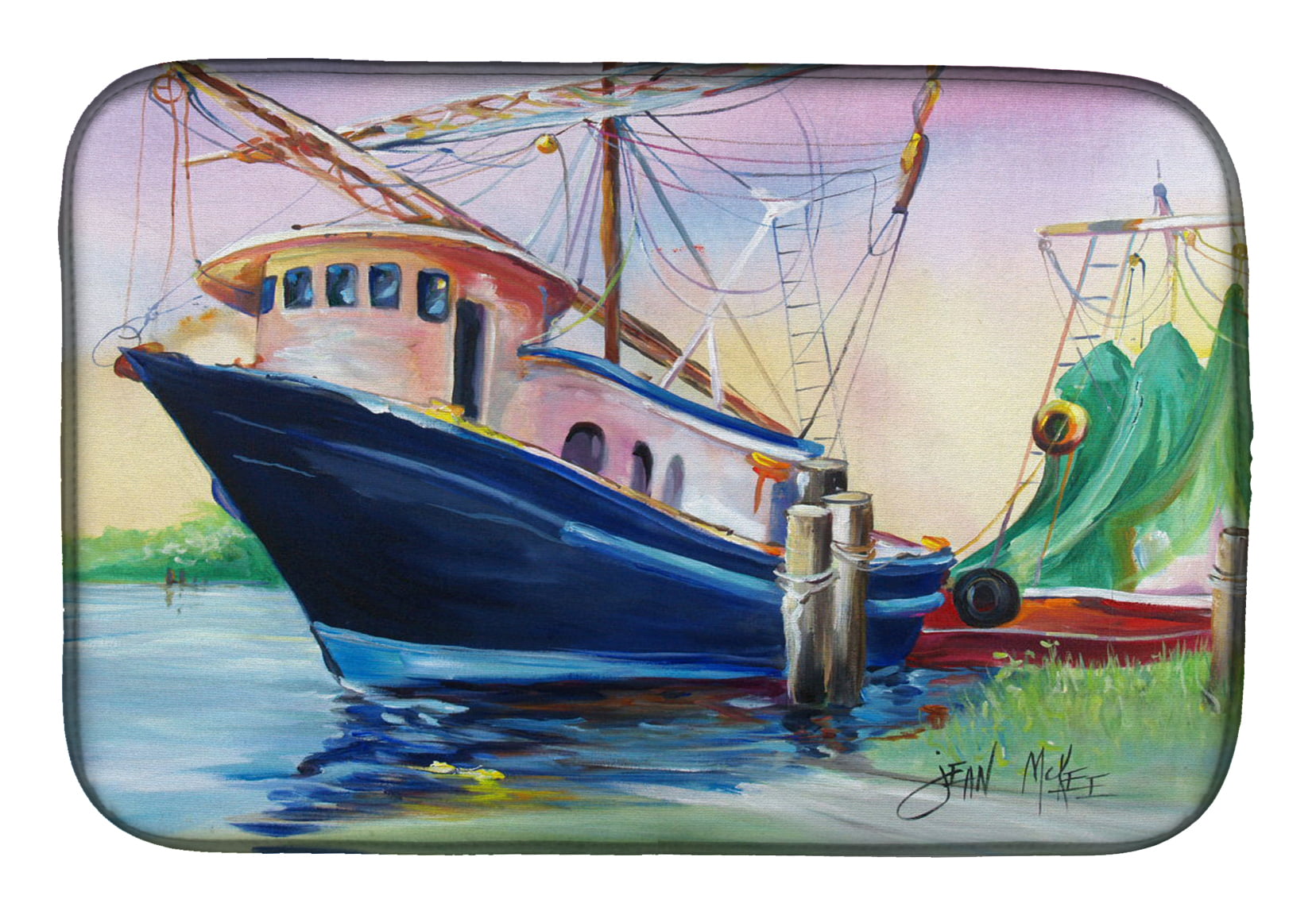 Picture of Carolines Treasures JMK1078DDM Shrimper Southern Star Dish Drying Mat