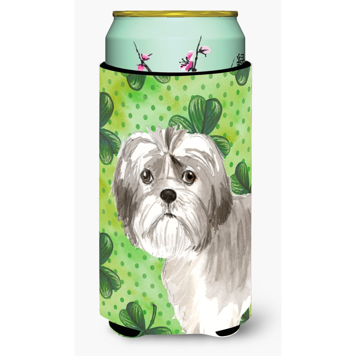 Picture of Carolines Treasures CK1788TBC Shamrocks Shih Tzu Puppy Tall Boy Beverage Insulator Hugger