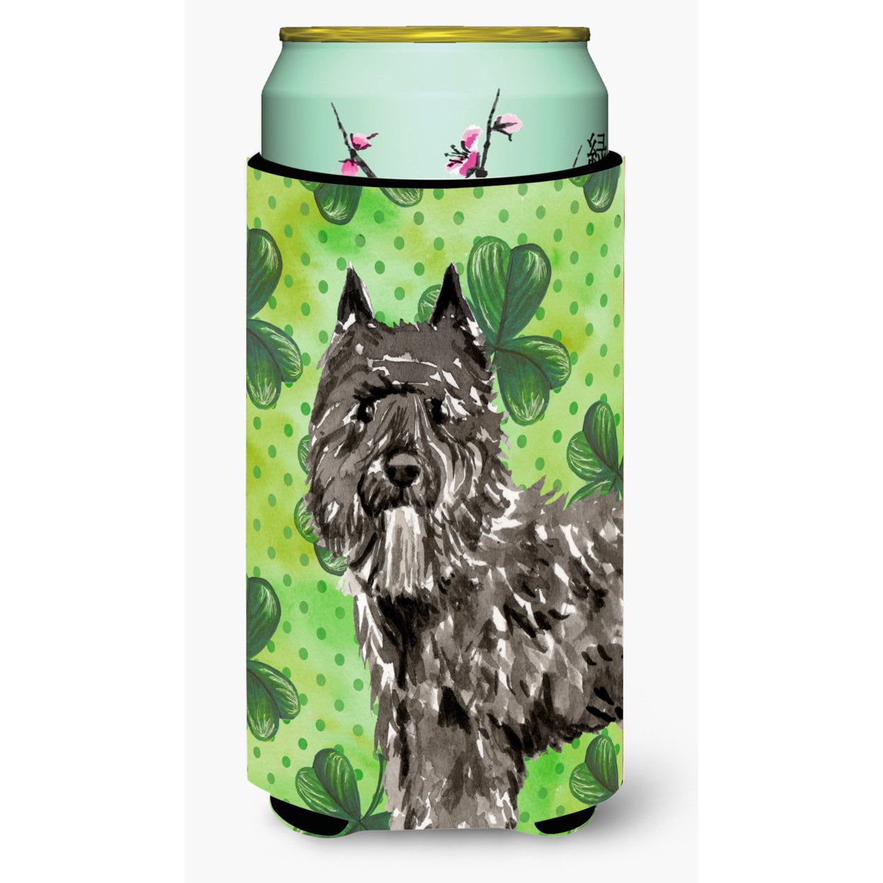 Shamrocks Bouvier Des Flandres Tall Boy Beverage Insulator Hugger