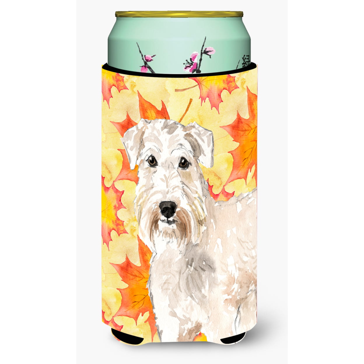 Picture of Carolines Treasures CK1820TBC Fall Leaves Wheaten Terrier Tall Boy Beverage Insulator Hugger